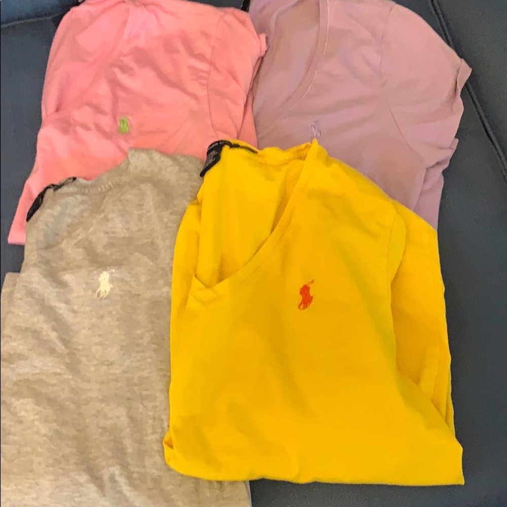 4 Ralph Lauren v-neck tshirts